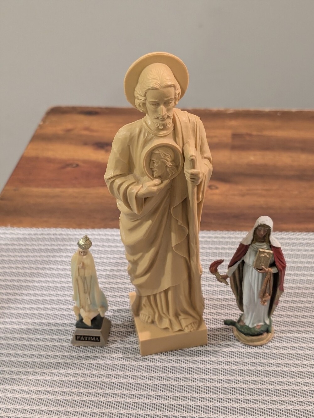 Vintage Saints Statue Lot  Catholic St Jude St Martha Our Lady Of Fatima